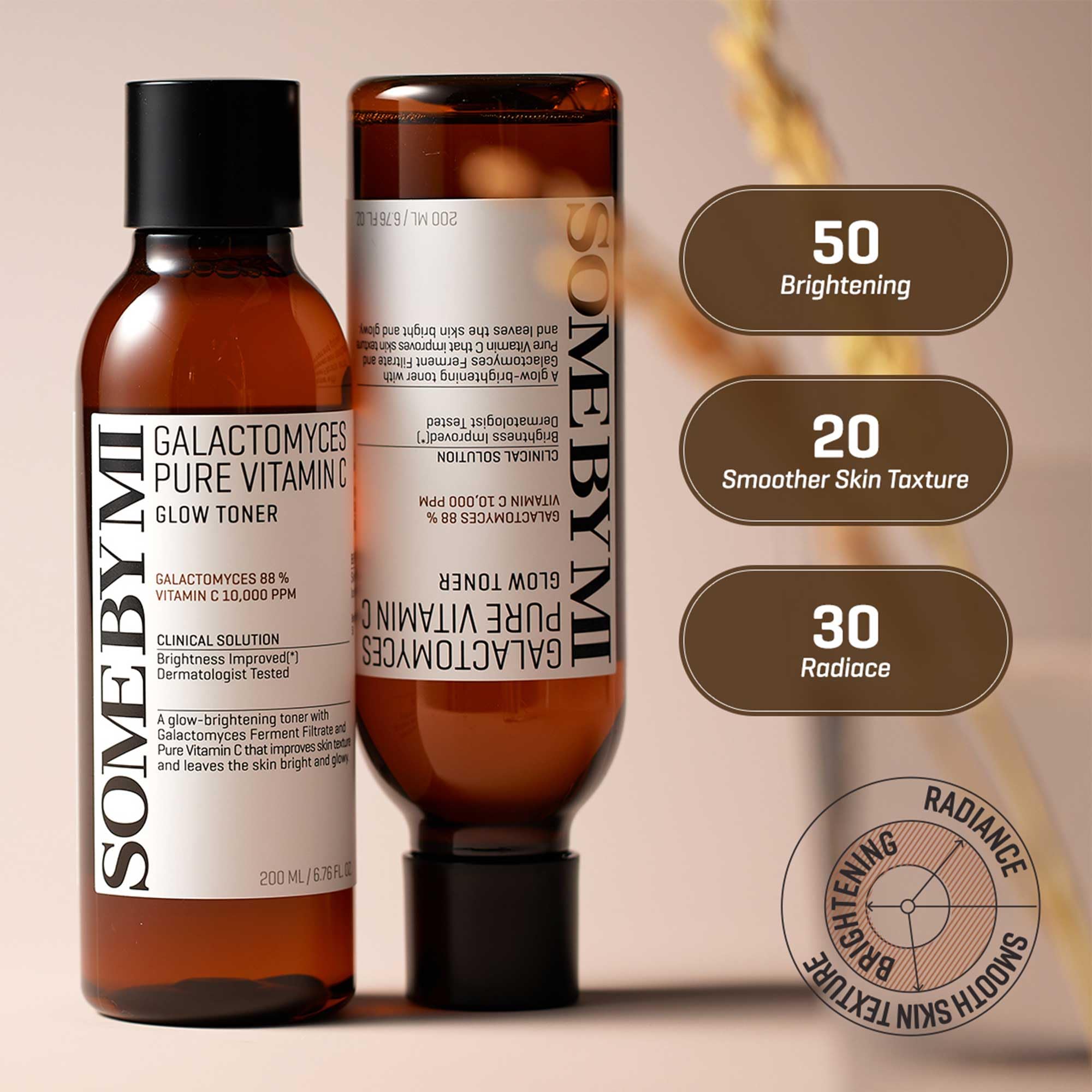 SOME BY MI Galactomyces Pure Vitamin C Glow Toner - 6.76Oz, 200ml - Korean Daily Vitamin C Face Toner for Skin Brightening - Glass Skin Routine with Skin Texture, Elasticity Care - Korean Skin Care - Image 7