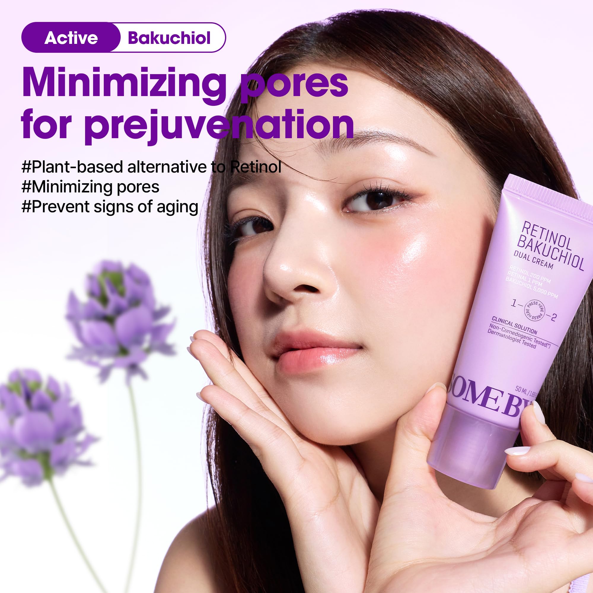 SOME BY MI Retinol Bakuchiol Dual Cream – 1.69oz, 50ml – Korean Collagen & Retinol Face Moisturizer for Glass Skin – Barrier & Soothing Care with Niacinamide, Panthenol & Vitamin E – Korean Skin Care - Image 6